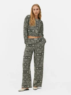 Langarm-Top Mit Kordelzug Am Saum Zum Kombinieren