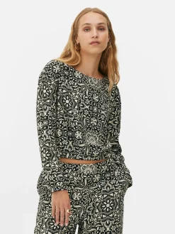 Langarm-Top Mit Kordelzug Am Saum Zum Kombinieren