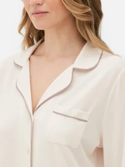 Langer Boyfriend-Schlafanzug