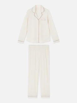 Langer Boyfriend-Schlafanzug