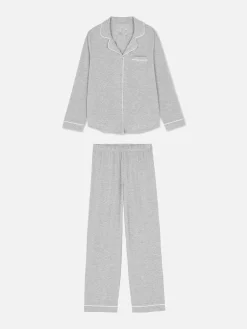 Langer Boyfriend-Schlafanzug