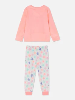 Langer Regenbogen-Schlafanzug Aus Velours