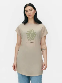 Langes T-Shirt Mit Rundhalsausschnitt