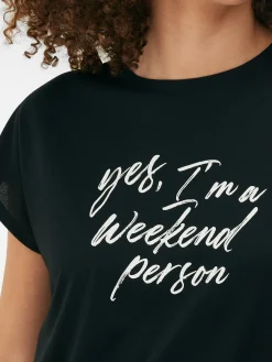 Langes T-Shirt Mit Rundhalsausschnitt