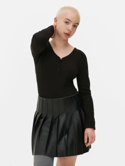 Langärmeliger Henley-Body