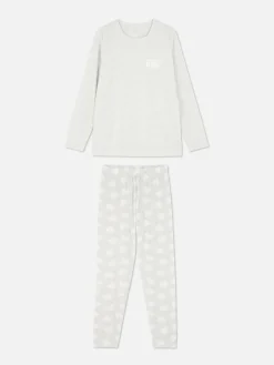 Langärmeliger Mikrofleece-Schlafanzug