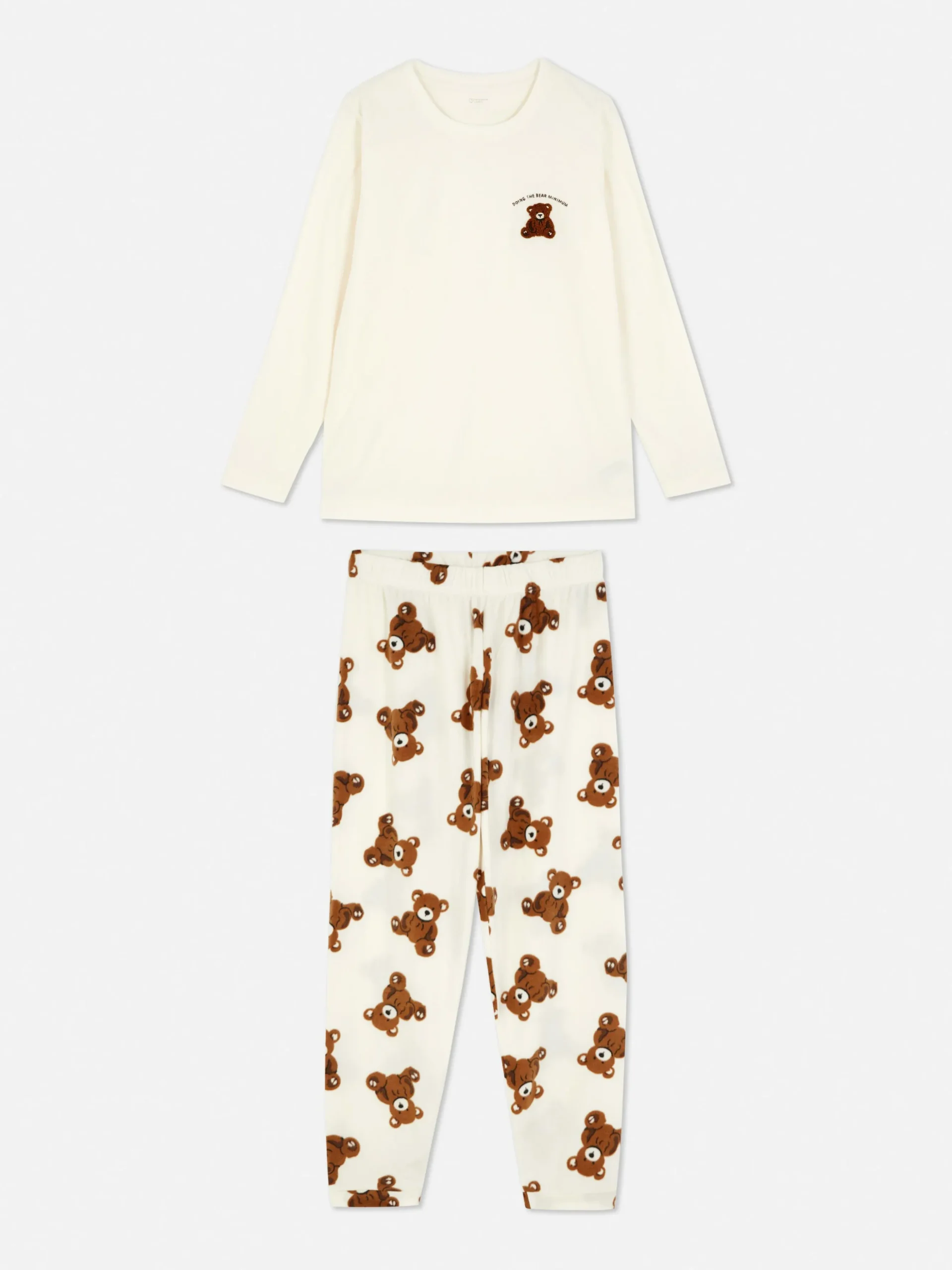 Langärmeliger Mikrofleece-Schlafanzug