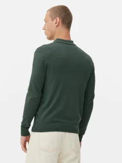 Langärmeliger Polopullover