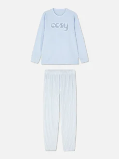 Langärmeliger Schlafanzug Mit Slogan