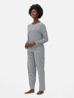 Langärmeliger Schlafanzug Mit Tasche