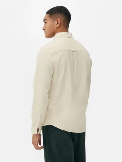 Langärmeliges Hemd Aus Baumwoll-Twill