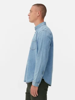 Langärmeliges Hemd Aus Baumwoll-Twill