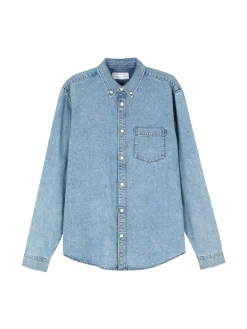 Langärmeliges Hemd Aus Baumwoll-Twill