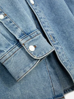 Langärmeliges Hemd Aus Baumwoll-Twill