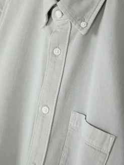 Langärmeliges Hemd Aus Baumwoll-Twill