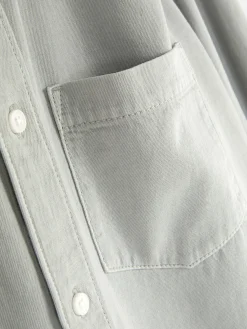 Langärmeliges Hemd Aus Baumwoll-Twill