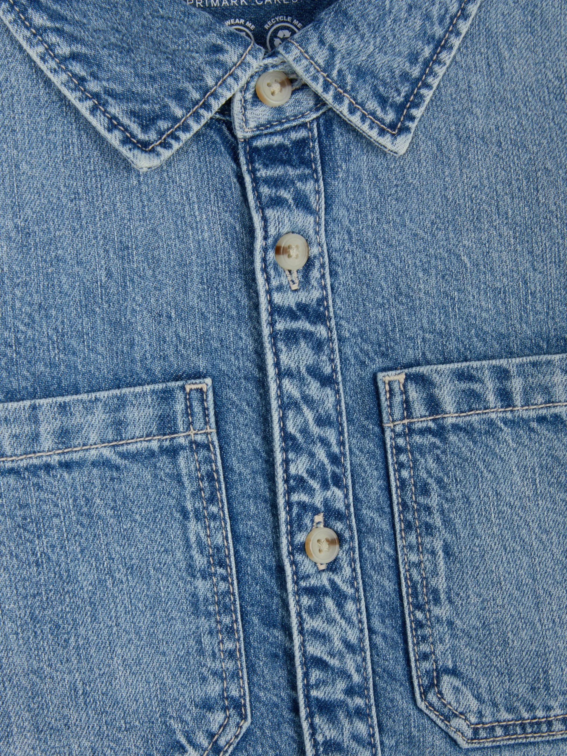 Langärmeliges Hemd Aus Denim