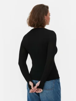 Langärmeliges „Rita Ora“ Stretch-T-Shirt