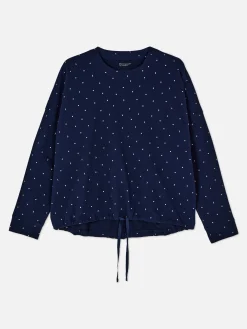 Langärmeliges Schlafanzugtop Mit Himmelsmuster