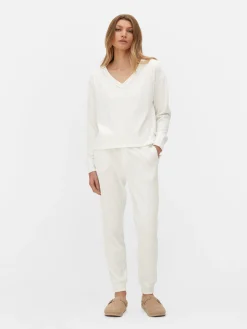 Langärmeliges Schlafanzugtop In Lässiger Passform