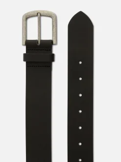 Ledergürtel Mit Eckiger Schnalle