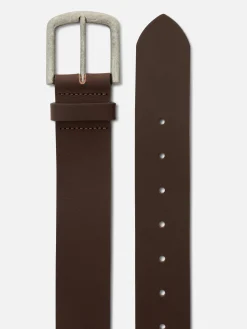 Ledergürtel Mit Eckiger Schnalle