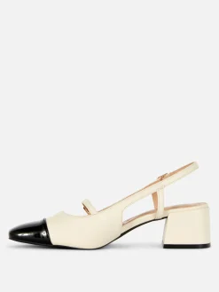 Mary-Jane-Slingbacks Mit Blockabsatz