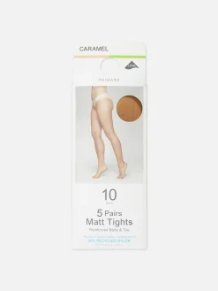 Matte Strumpfhose, 10 Den, 5er-Pack