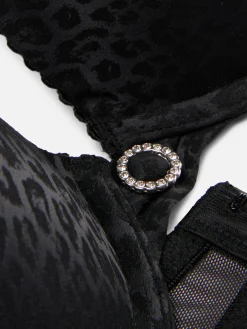 Maximizer-BH Mit Tiefem Dekolleté Und Leopardenmuster