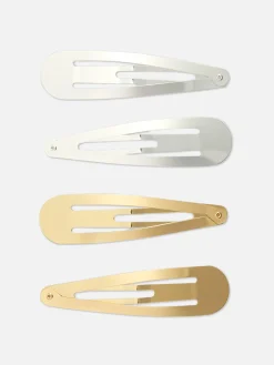 Metall-Haarspangen, 4er-Pack