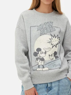 „Micky Maus“ Sweatshirt Mit Skizzen-Print
