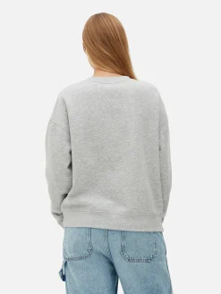 „Micky Maus“ Sweatshirt Mit Skizzen-Print