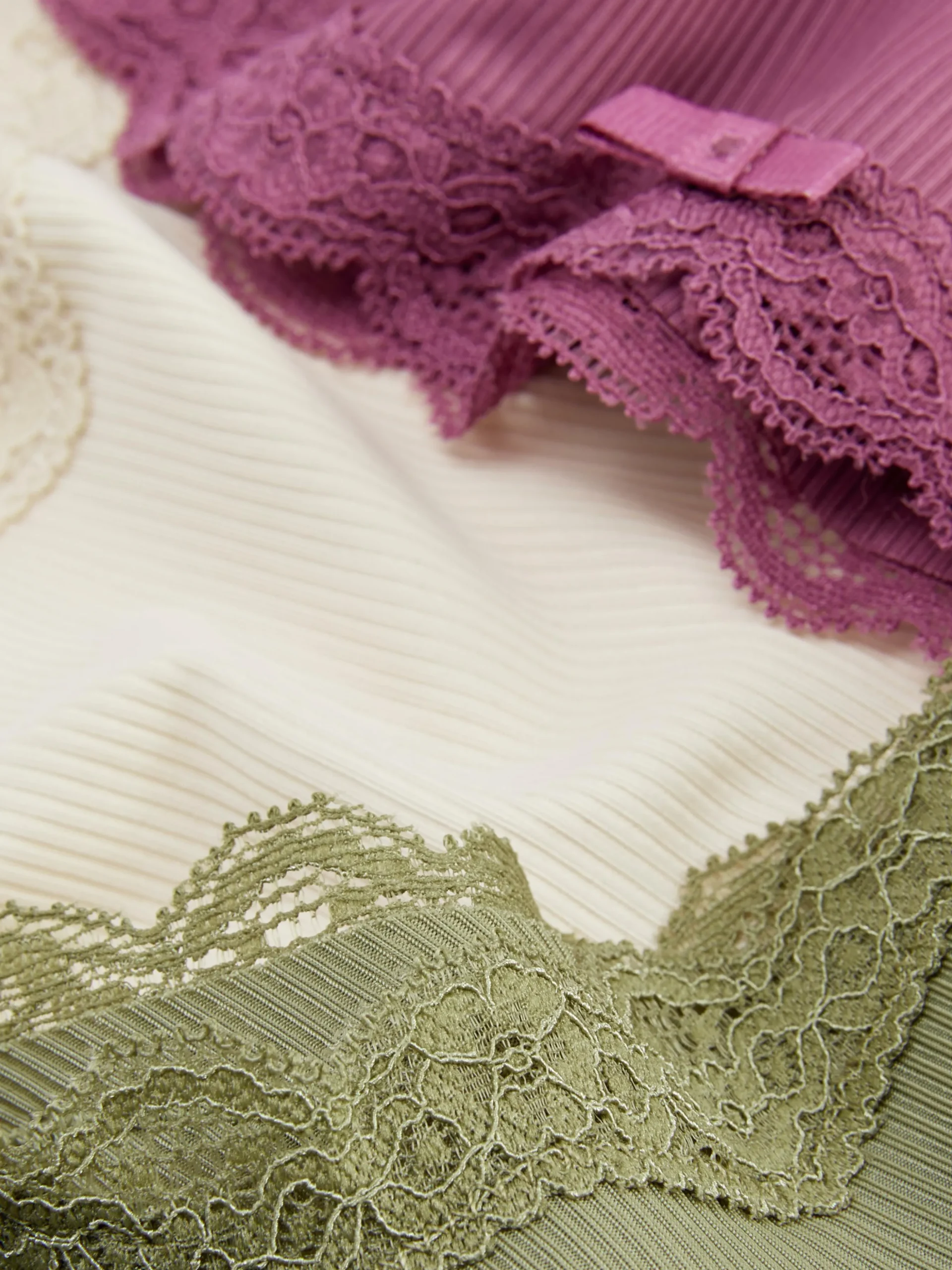 Mikrofaser-Hüftslips Mit Spitzenbesatz, 3er-Pack