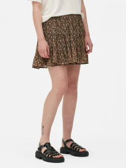 Minirock Mit Chiffonlagen