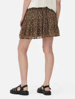 Minirock Mit Chiffonlagen