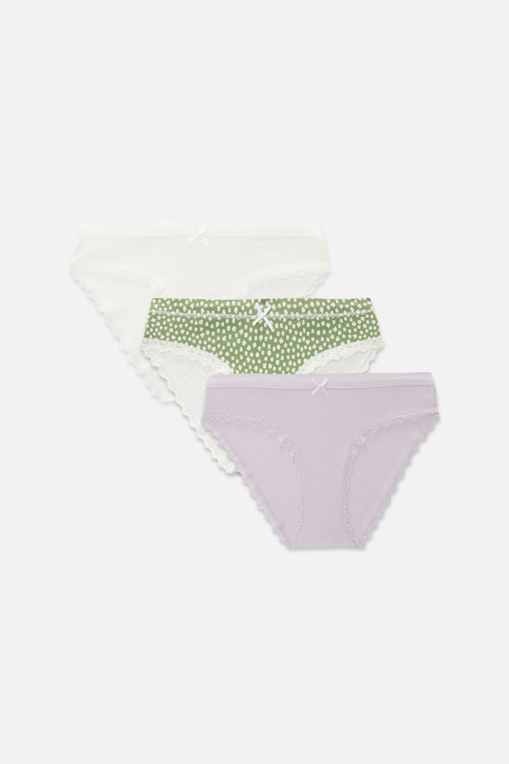 Minislips Mit Spitzenbesatz, 3er-Pack