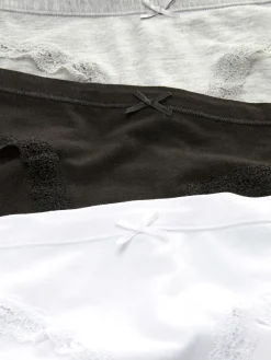 Minislips Mit Spitzenbesatz, 3er-Pack