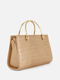 Mini-Tragetasche In Kroko-Optik