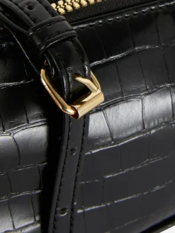 Mini-Umhängetasche In Kroko-Optik