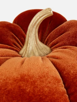 Mittelgroßer Plüsch-Deko-Kürbis Aus Samt