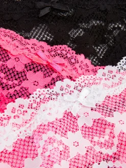 Modische Hipster-Slips Mit Spitzenbesatz, 3er-Pack