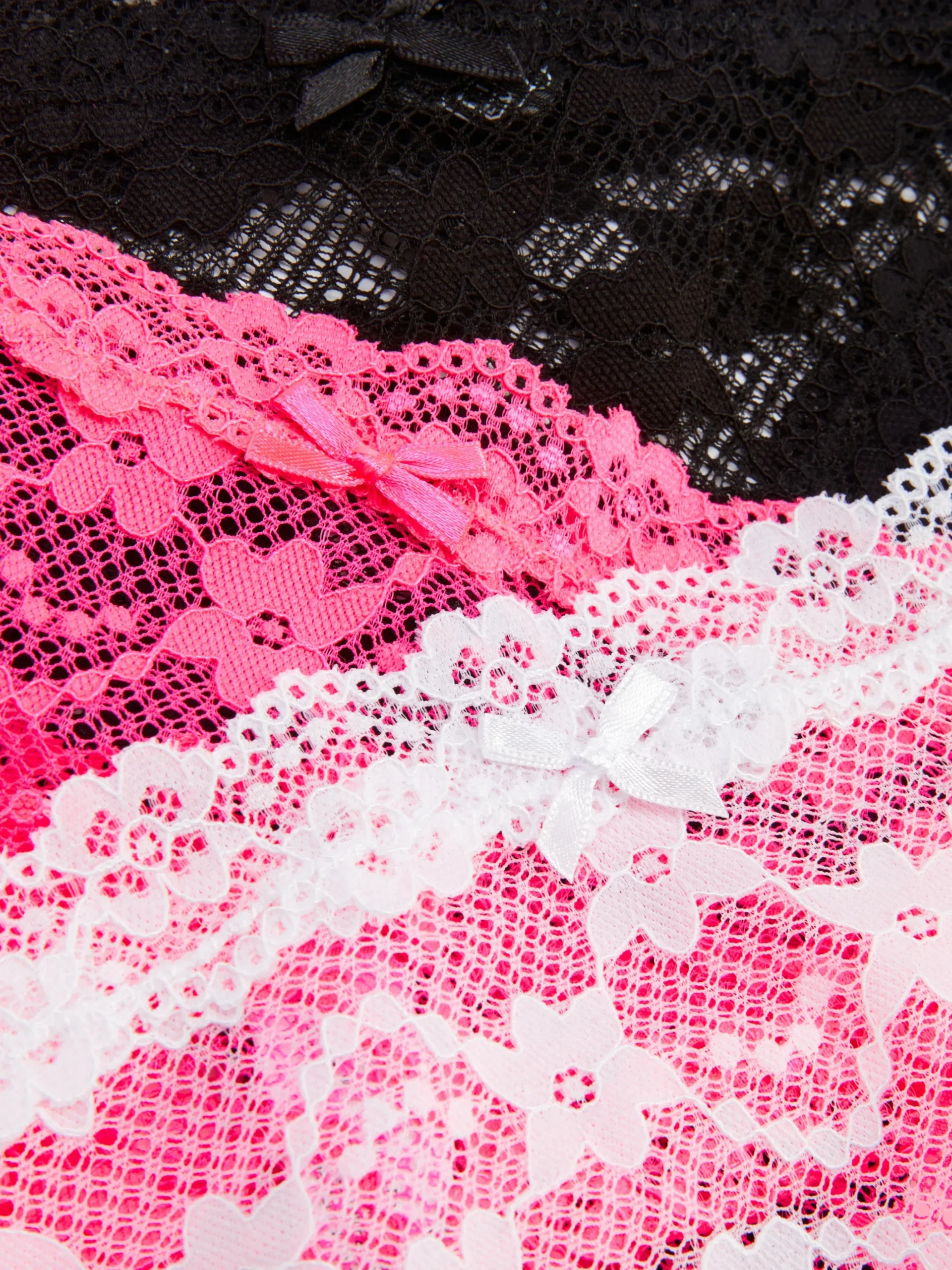 Modische Hipster-Slips Mit Spitzenbesatz, 3er-Pack