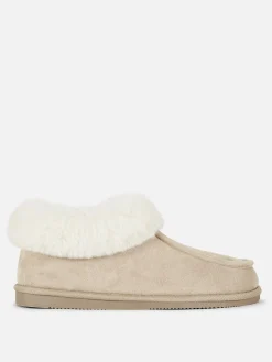 Mokassin-Hausschuhe Mit Kunstpelzfutter