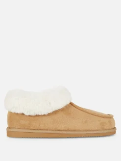 Mokassin-Hausschuhe Mit Kunstpelzfutter