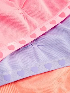 Nahtlose, Kurze Tops Mit Herzmuster, 3er-Pack