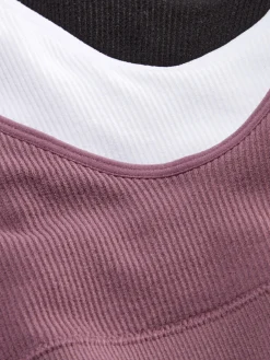 Nahtlose, Kurze Trägerbustiers, 3er-Pack