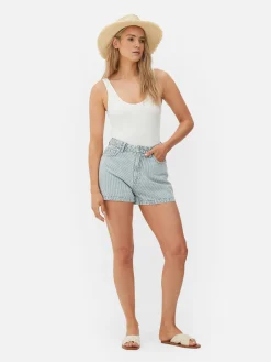 Nahtloser, Gerippter Bodysuit Mit U-Ausschnitt