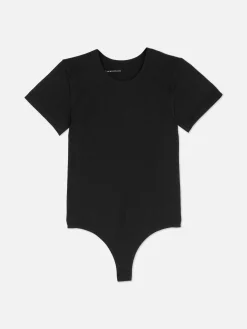 Nahtloser, Gerippter T-Shirt-Body