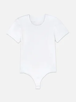 Nahtloser, Gerippter T-Shirt-Body