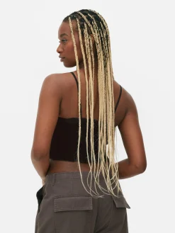 Nahtloses, Kurzes Trägertop Mit Spitzenbesatz